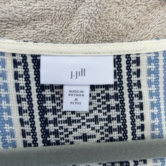 💙🤍”J. Jill” Sleeveless Cotton Dress w/Tiered Hem & Pockets! Size MP💙🤍 - Picture 8 of 12